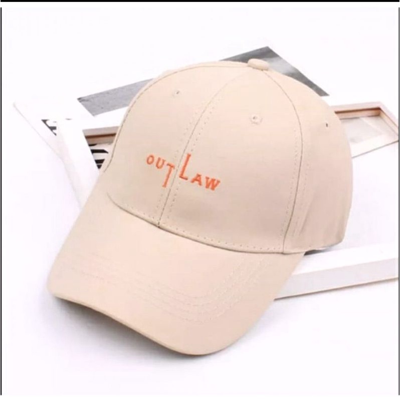 Topi Baseball Bordir Outlaw Pria Wanita Dewasa