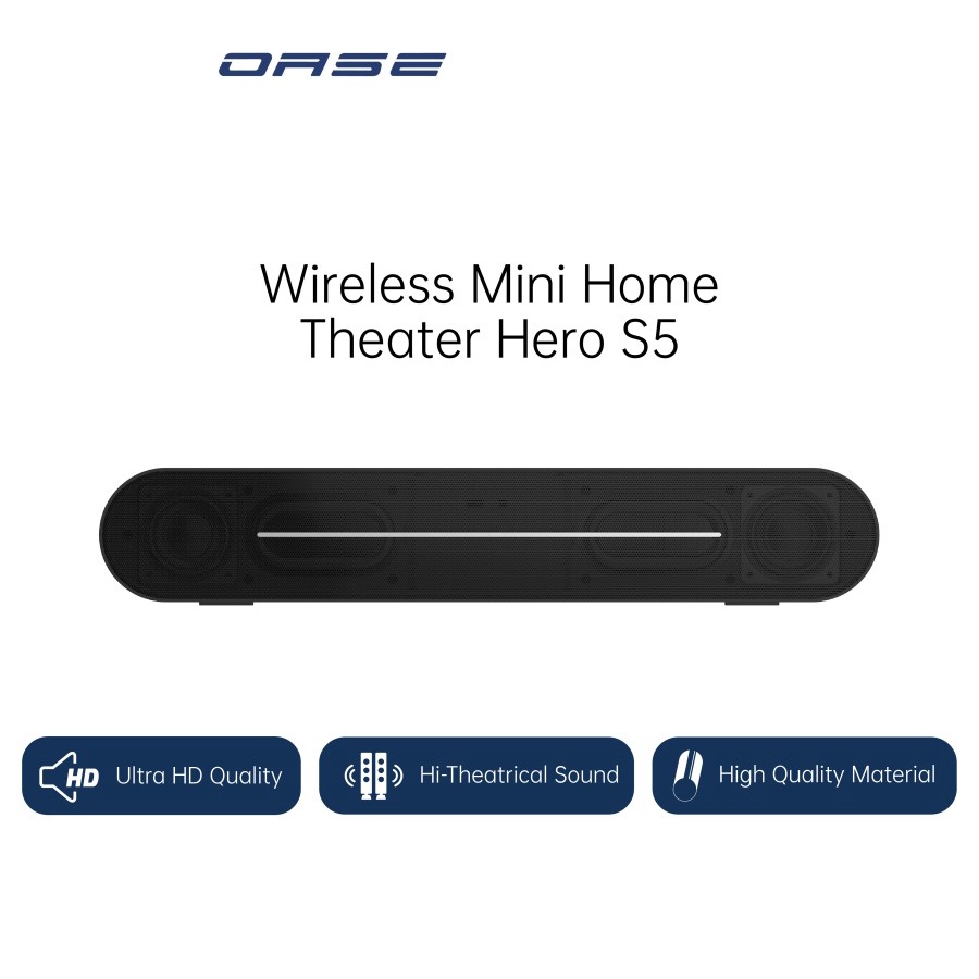 OASE S5 Wireless Mini Home Theater Soundbar Speaker Hero