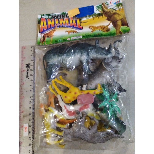 wild animal A586/ mainan anak hewan karet/ mainan SNI