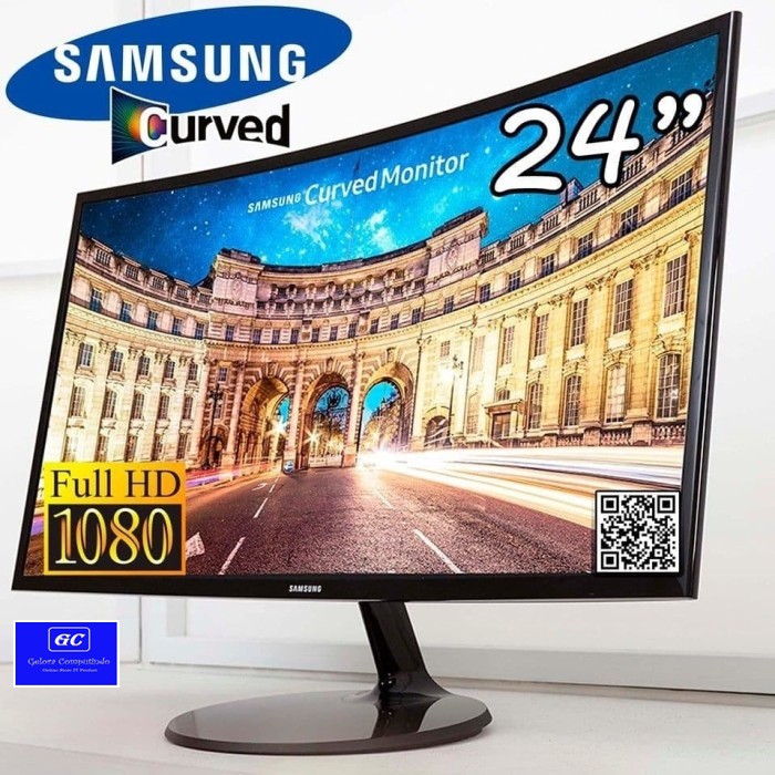 Monitor LED Samsung 24" Curved C24F390FHE