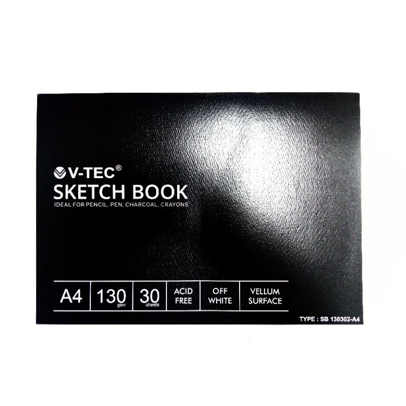 

V-TEC SKETCHBOOK A4 VELLUM SURFACE 130GSM