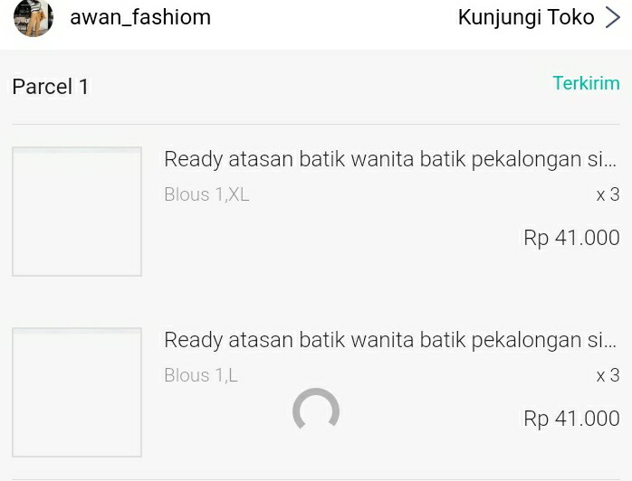 Ready Atasan Batik Wanita Batik Pekalongan Size M L Xl