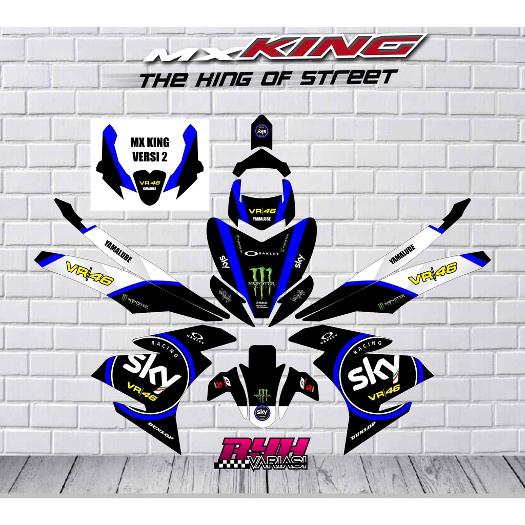 STIKER DECAL FULL BODY YAMAHA JUPITER MX KING 150cc V1 V2  2020 2022 SKY JUVENTUS TRANSFORMERS CUSTOM DESAIN SENDIRI