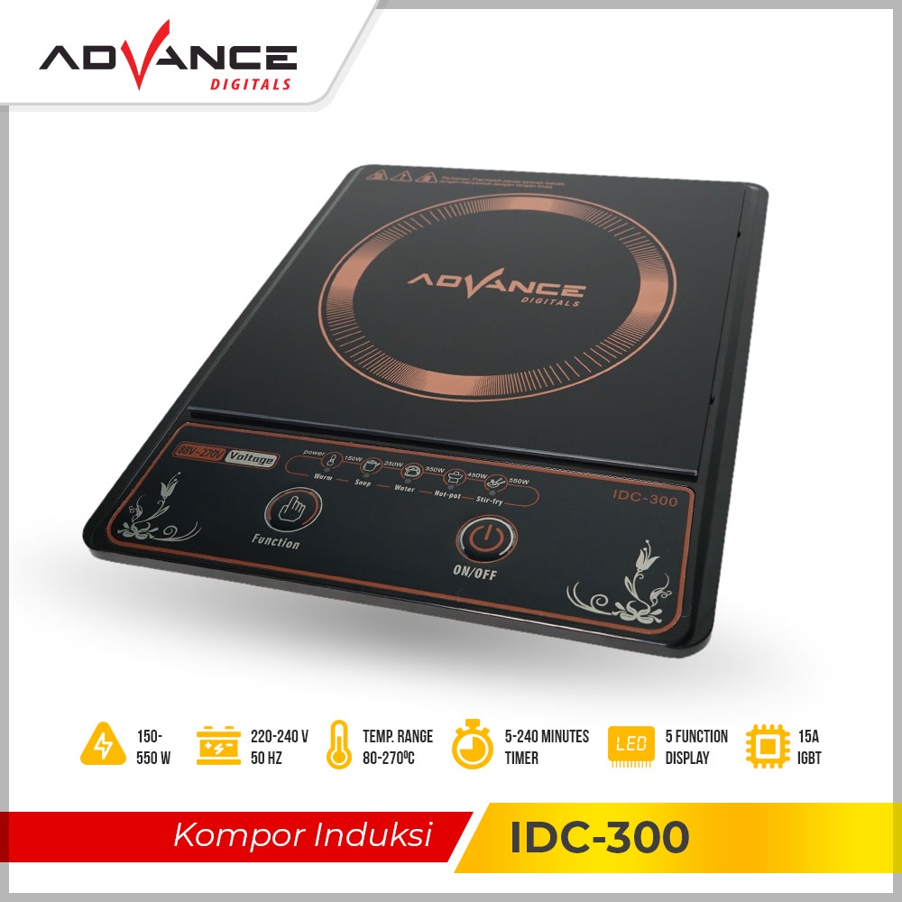 Advance Kompor induksi 600W IDC-100/200/300 Garansi 1 tahun