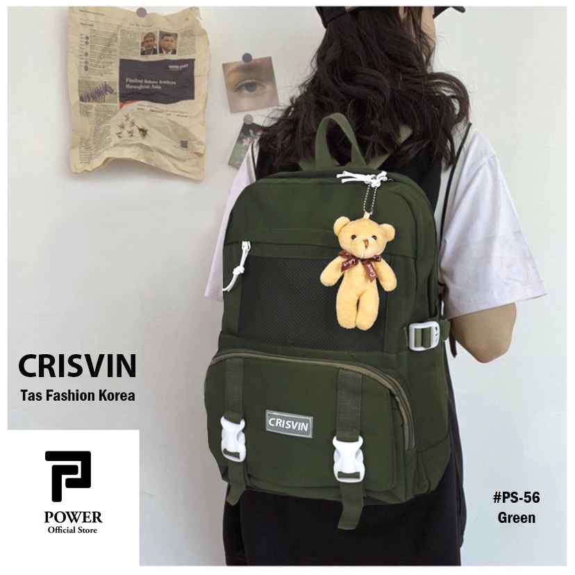 Tas Korea Polo Super Ransel ABG Fashion Korea Import Backpack Trendy Casual Tas Sekolah SMA Ransel Remaja Pria Wanita Kuliah