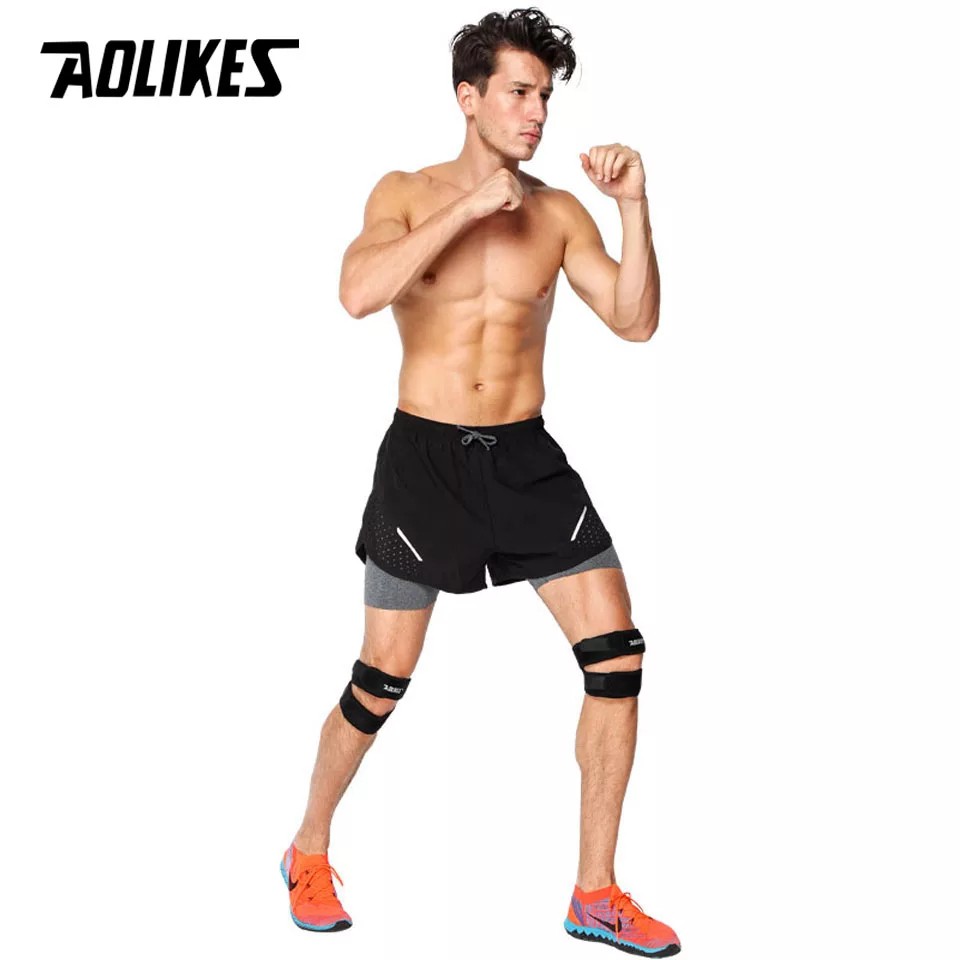 Aolikes 7929 Lutut Knee Pad Support Bandage Fitness Sepeda Football