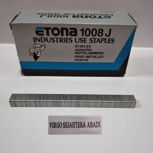 

ISI PAKU TEMBAK STAPLES ETONA 1008J PAKU "U" ISI 5000PCS ETONA 1008J