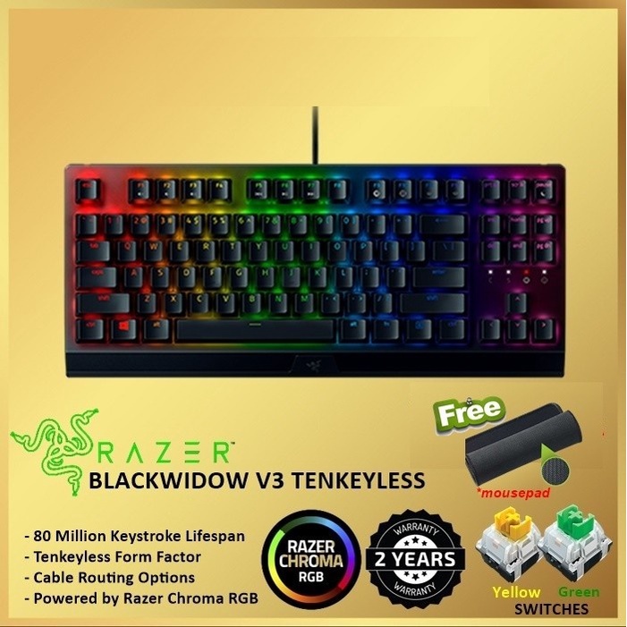 Razer Blackwidow V3 Tenkeyless Mechanical Gaming Keyboard