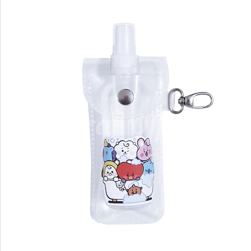 POUCH HAND SANITIZER MIKA UNIK LUCU GAMBAR BT21 KARAKTER SHIFRA (BOTOL SPRAY 100 ML)