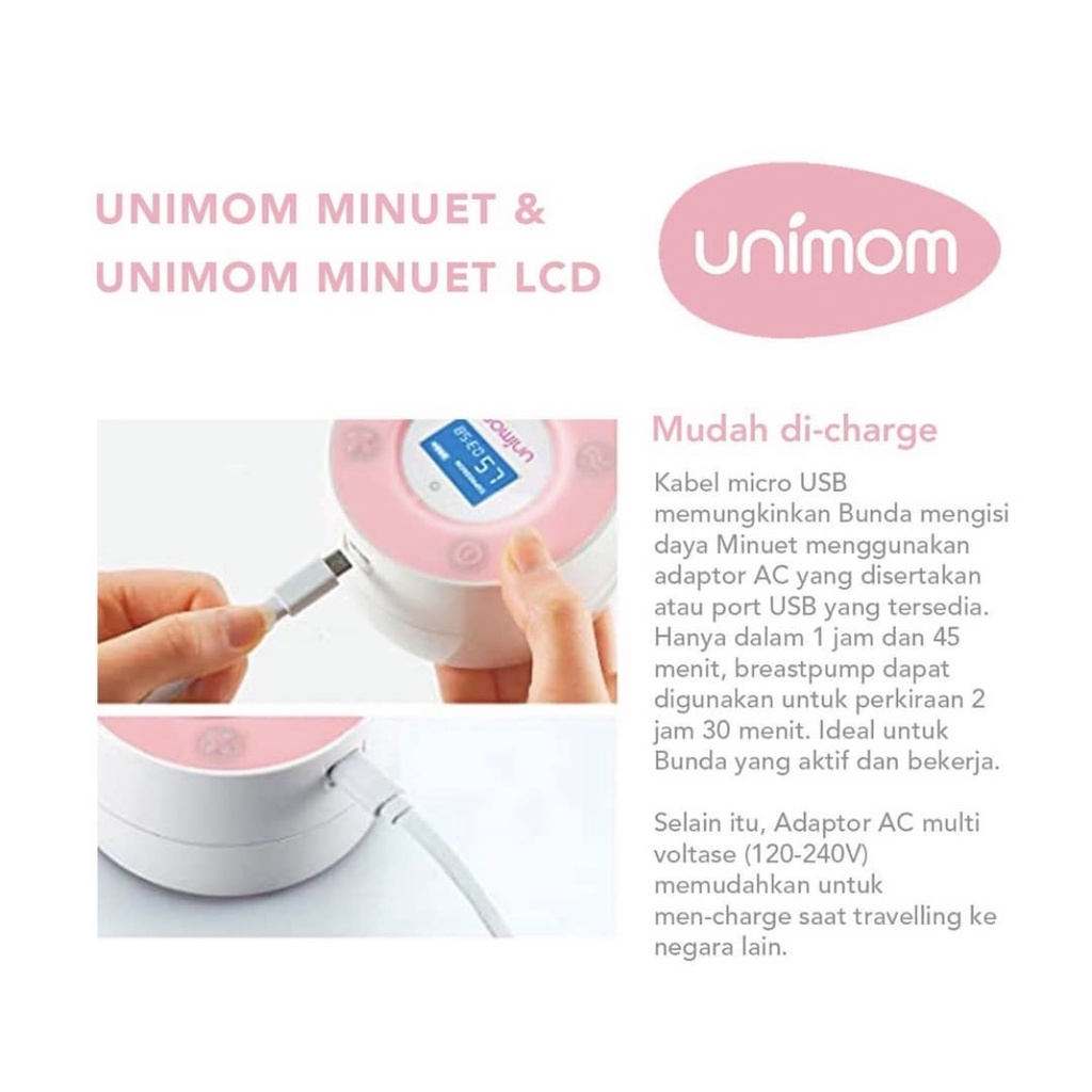 UNIMOM MINUET LCD DOUBLE ELCTRICAL BREAST PUMP