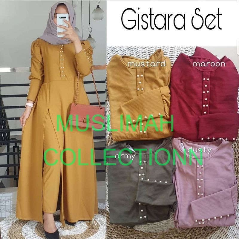 Set baju wanita terbaru 2021 lebaran muslim elegan mewah setelan remaja model terbaru kekinian 2022 