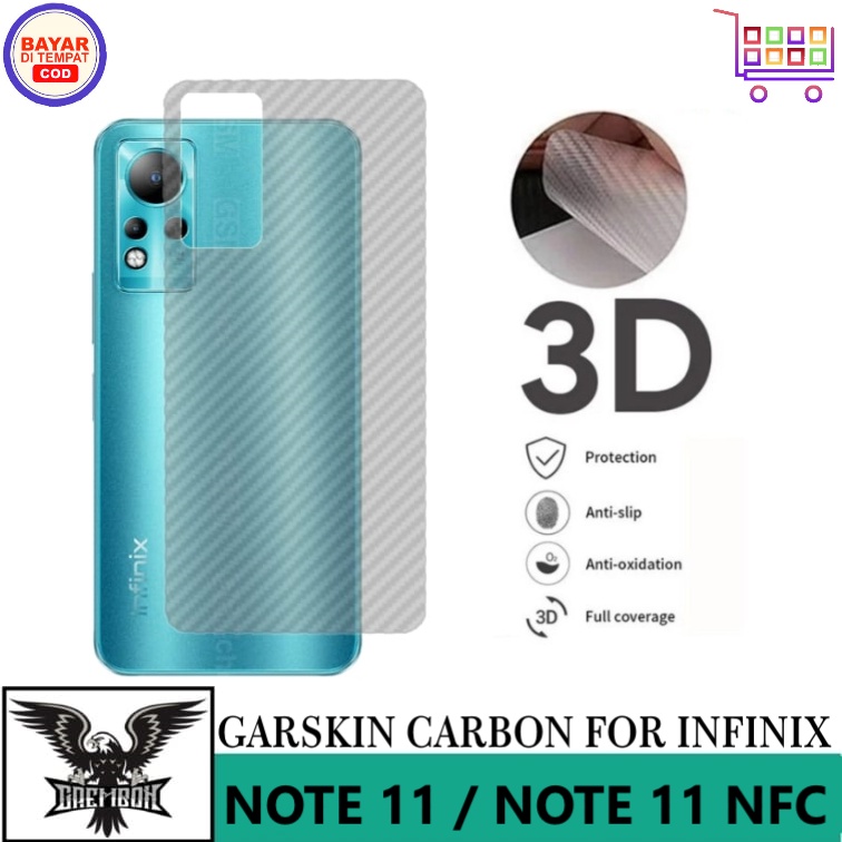 Promo Garskin Carbon Infinix Note 11 Note 11 Nfc Anti Gores Belakang Handphone Anti Lengket Bekas lem