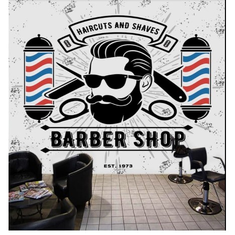 WALLPAPER 3D BARBERSHOP WALLPAPER CUSTOM BARBERSHOP  WALLPAPER KUSTOM BARBERSHOP WALLPAPER DINDING B