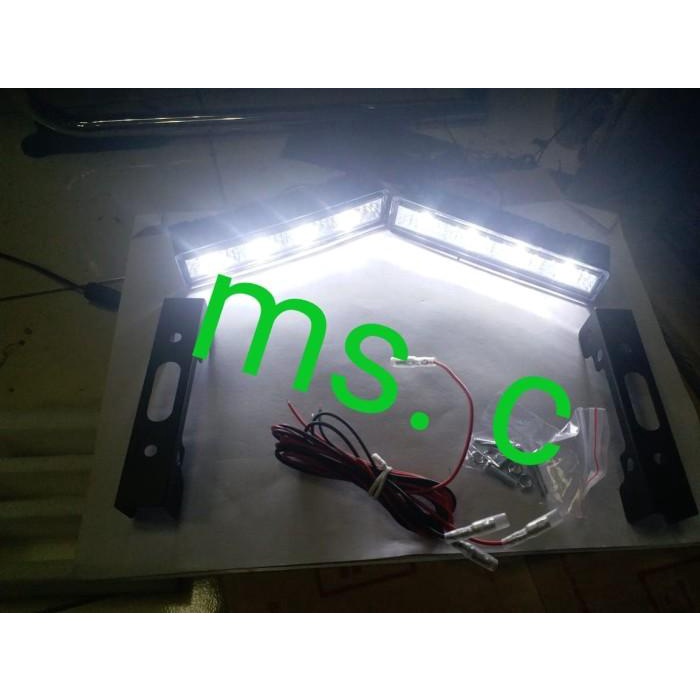 lampu led bumper drl 4 led model new mobil yaris /all new yaris