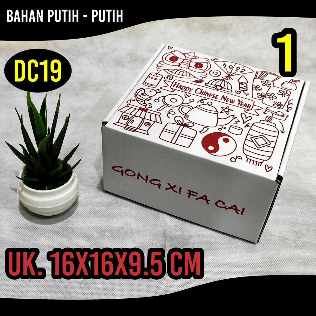 

KARDUS BOX HAMPERS IMLEK MURAH UK.16X16X9.5 CM UNTUK KADO BAHAN PUTIH PUTIH