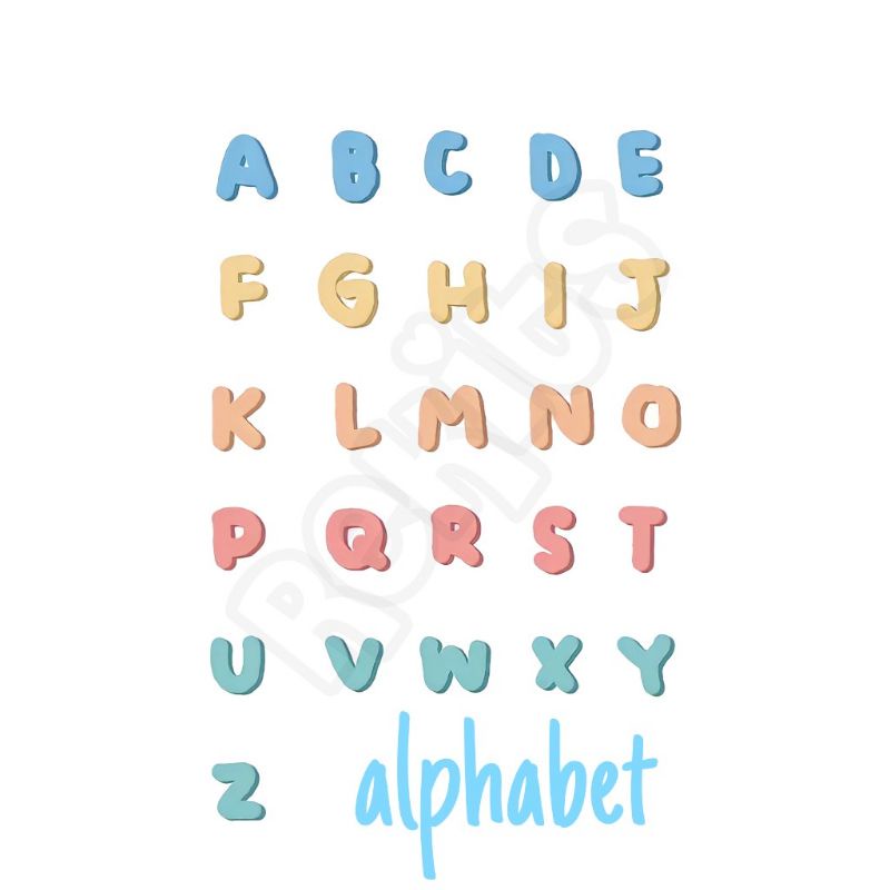 

Rekits Special Stiker Alphabet 26 pcs Waterproof