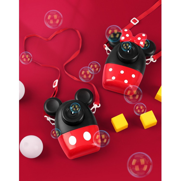 Camera Mickey Minnie Box Bubblegun Camera Mainan Pistol Gelembung Bubble gun