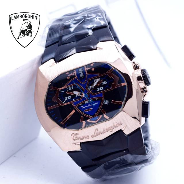 Jam Tangan Pria Sporty Lamborghini Crono Off Case Rosegold