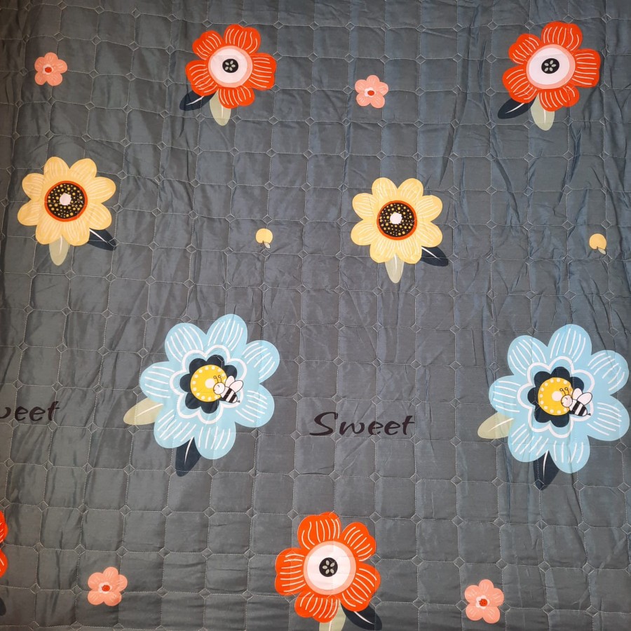 Sprei Waterproof Anti Air Ompol Motif Karakter Size 180x200-Bunga Lebah