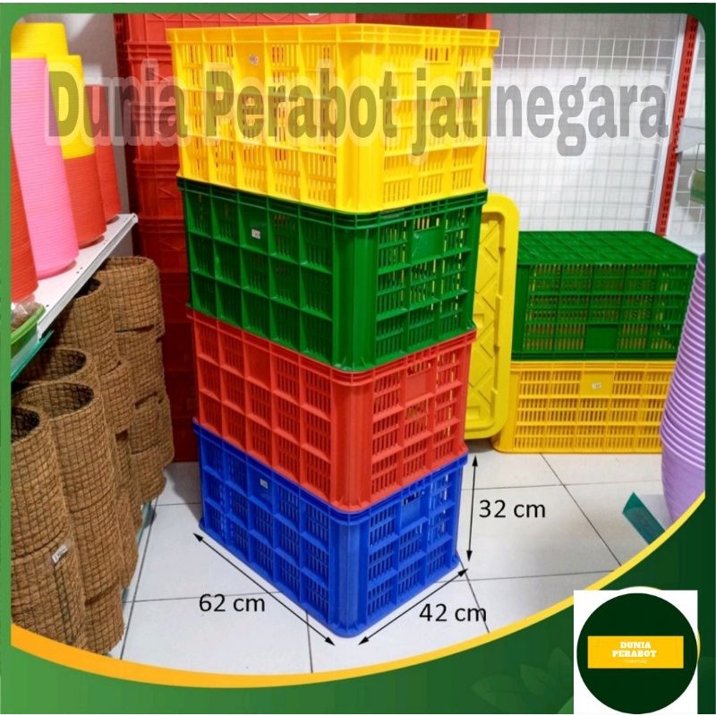 Keranjang Industri Plastik 2008 Rabbit Tebal/ Container Keranjang Serbaguna Rabbit 2008