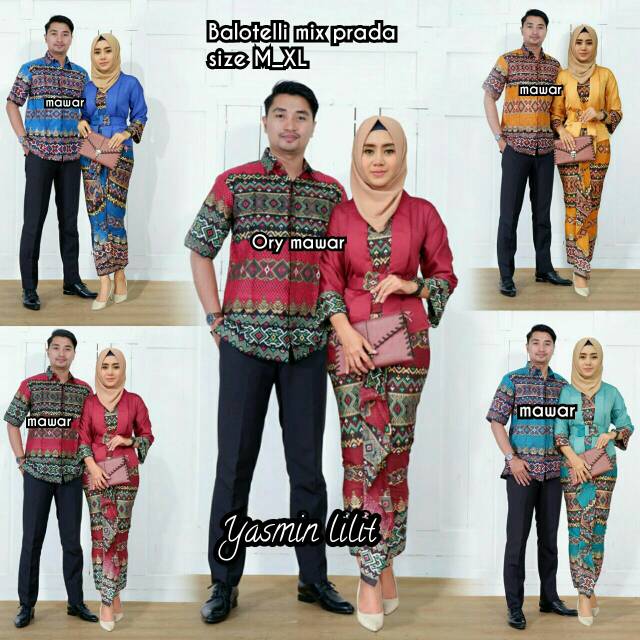 COUPLE YASMIN LILIT BATIK MODERN SARIMBIT KONDAGAN COUPLE SARIMBITAN BATIK MODERN BAJU BRIDEMAIDS