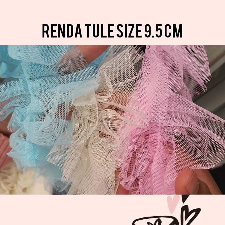 10 YARD - 9.5 CM RENDA TULE
