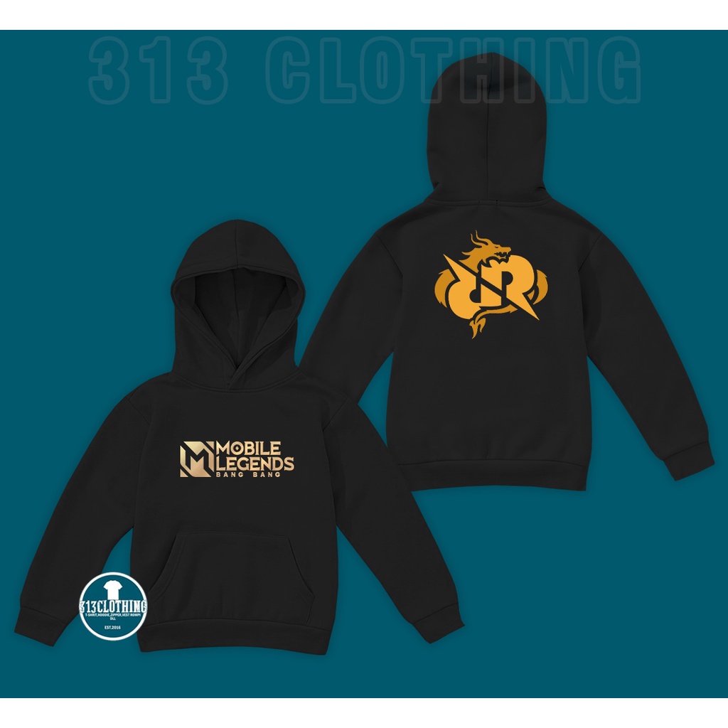 Jaket Hoodie Anak Mobile Legend Bang Bang RRQ Jaket Anak Mobile Legend RRQ Hoshi Req Regum Qeon