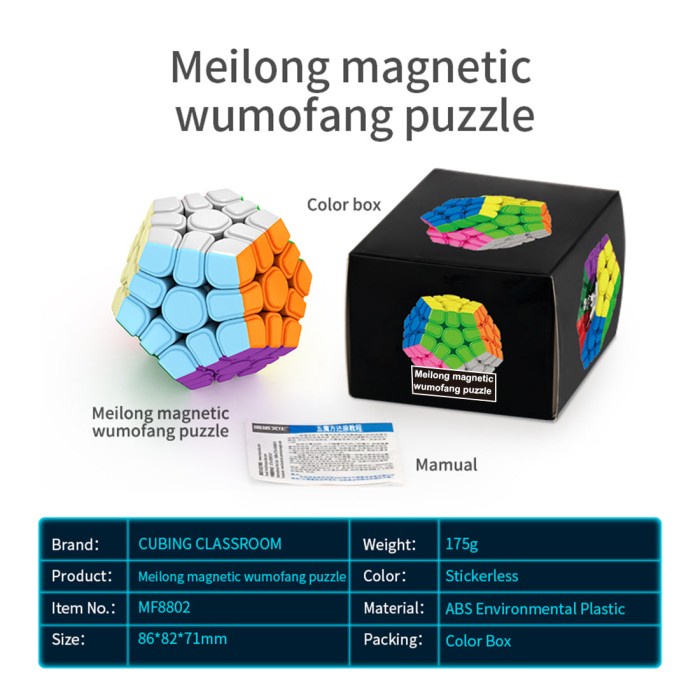 Rubik Megaminx Magnetik Moyu Stickerless - Rubik Megaminx