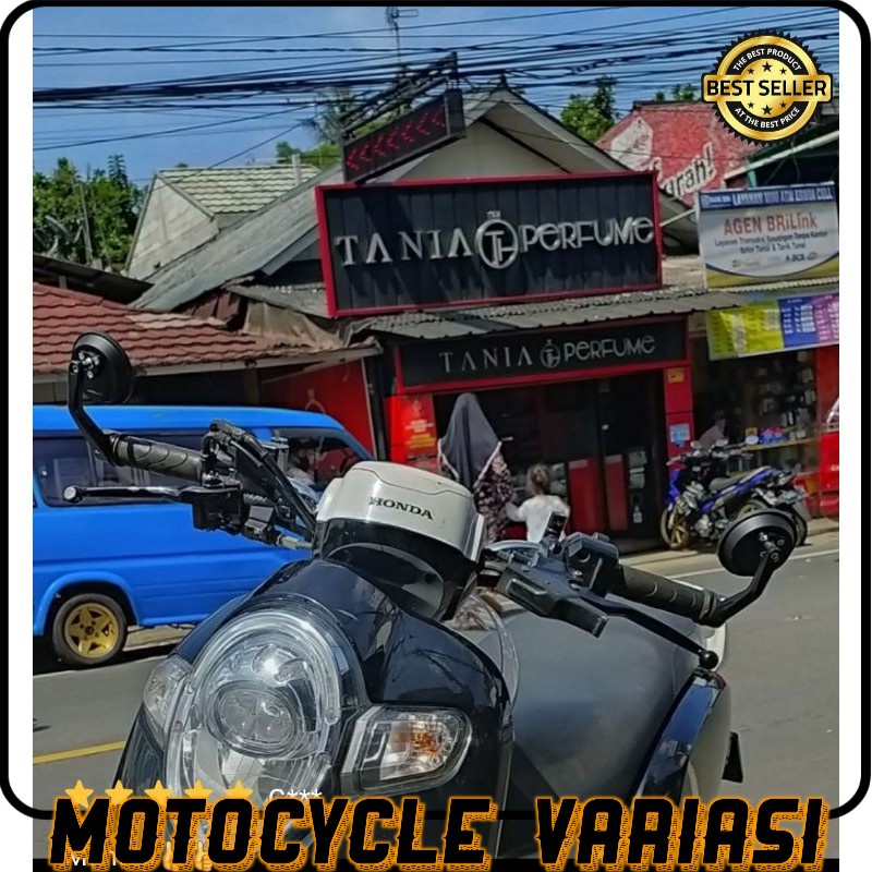 Spion jalu bar end bulat retro nmax aerox vespa vario mio universal