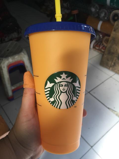 Tumbler Starbucks Reuseable Changing Color