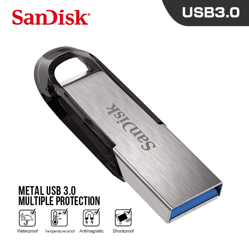 Sandisk Ultra Flair Flash Disk USB CZ73 3.0 32GB 64GB 128GB 256GB Bahan Metal