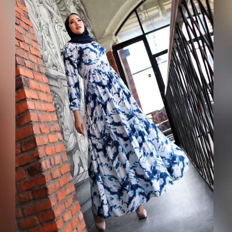 1KG MUAT 4PCS | AWAN TIE DYE MAXY DRESS FASHION HIJAB WANITA MUSLIMAH HITS SELEBGRAM