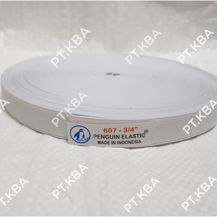 KARET ELASTIC/ ELASTIS 2 CM PENGUIN 607 PUTIH PREMIUM
