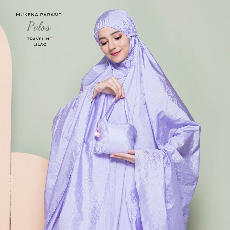 Original Mukena Parasut Premium Dewasa Polos Travel Parasit Traveling