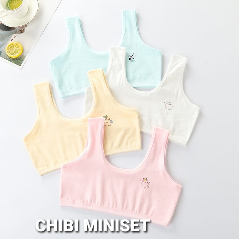 CHIBI MINISET ANAK SD SMP REMAJA NOT SOREX / KAOS DALAM IMPOR / SPORT BRA ANAK / MINISET COTTON