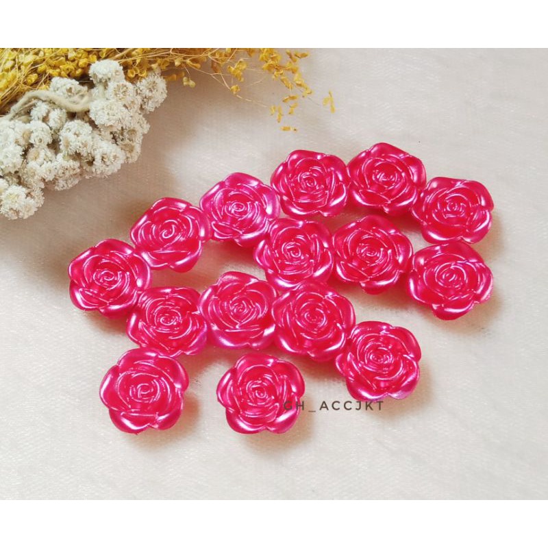 RESIN MAWAR MERAH ISI 12 PCS - MANIK-MANIK