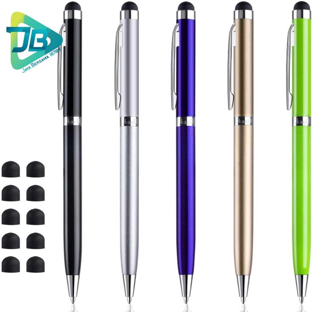 Stylus pen UNIVERSAL 2in1 ballpoint pulpen pena smartphone handphone hp touchscreen touch screen sensitive tablet capacitive JB5198