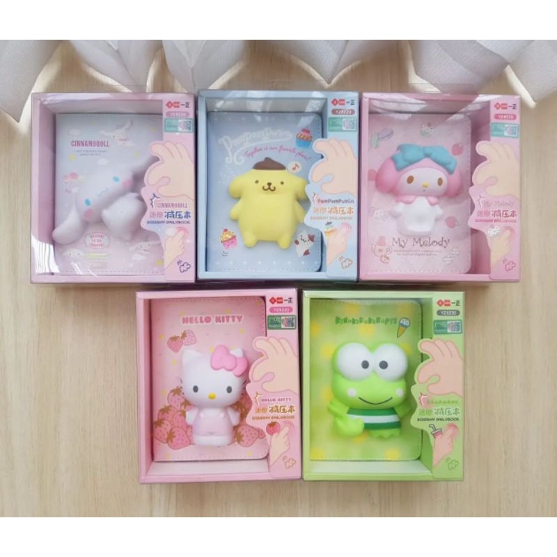 

Diary Squishy Hello Kitty Cinnamoroll My Melody Pompimpurin Keroppi