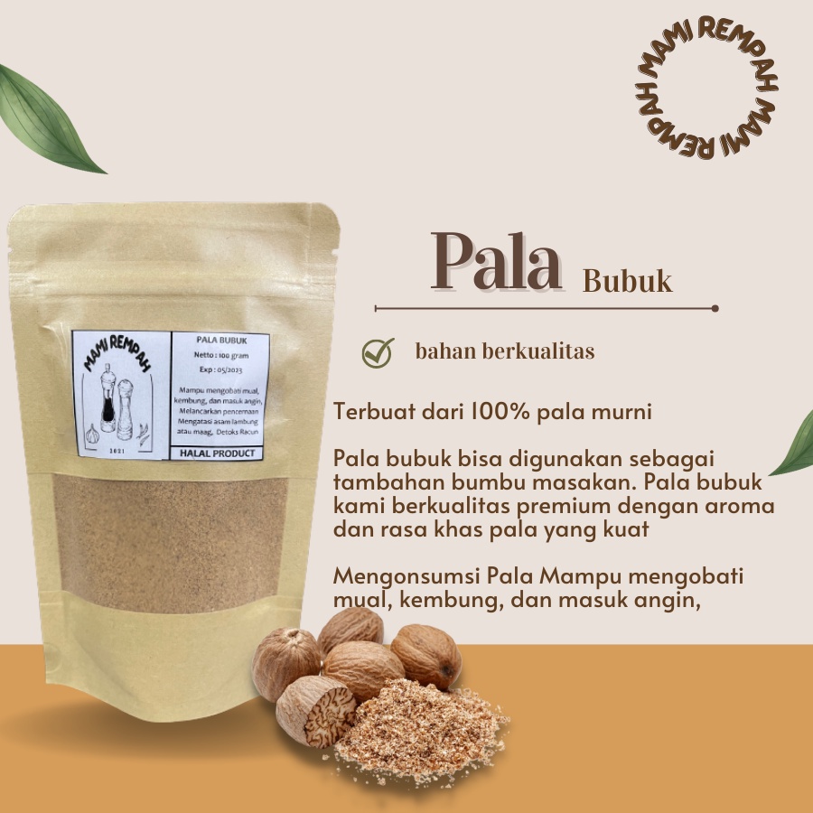 

BUBUK PALA / NUTMEG POWDER 100 gram