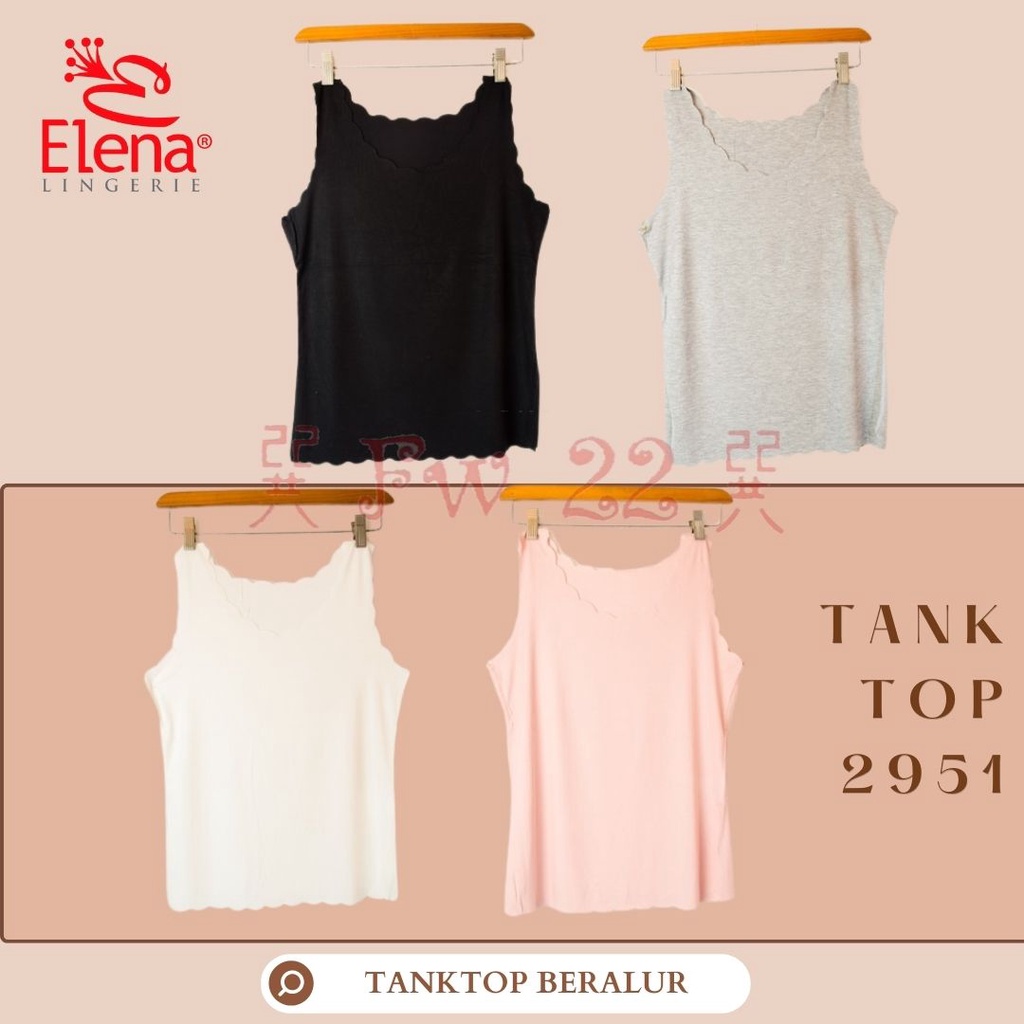 Tanktop Elena 2951 Berbahan Lembut, Adem dan Lentur dengan Tali Pundak yang Lebar