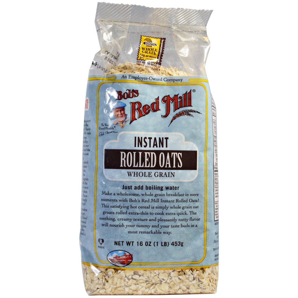 

Bob's Red Mill instant rolled oats 453 gr (cukup diseduh)