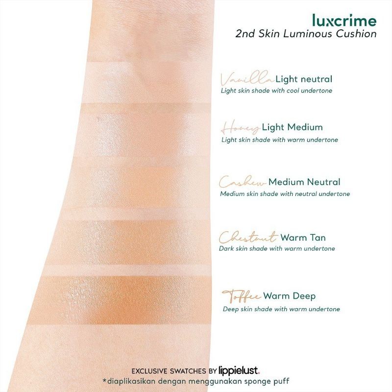 LUXCRIME 2nd Skin Luminous Cushion - Tersedia Refill