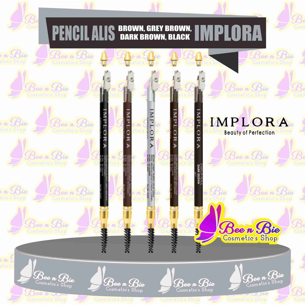 bnb IMPLORA PENSIL ALIS / EYEBROW IMPLORA pensil alis silver brown grey brown black sidoarjo