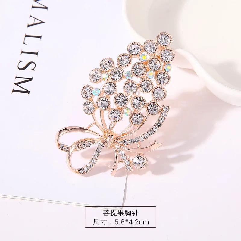 Ins Kepribadian Shiny Bros Berlian Imitasi Rusa Merak Bros Mutiara Unisex Bros Aksesoris indah-17#