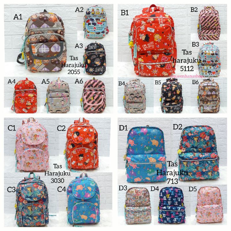 Tas Ransel Harajuku / Tas Ransel Anak Sekolah Import