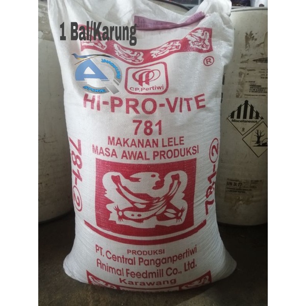 781- 2 PAKAN IKAN NETTO 30KG 1BAL/KARUNG PELET PAKAN LELE HI-PRO-VITE