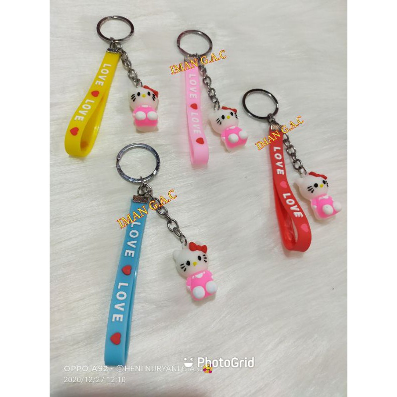 gantungan kunci hellokitty lov isi 12pcs/gantungan kunci karakter