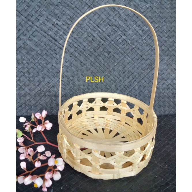 anyaman bambu keranjang parsel
