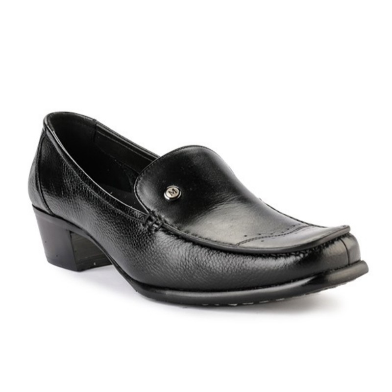 Guin Casalini Sepatu Formal Wanita kulit Moccasin shoes Black G3312