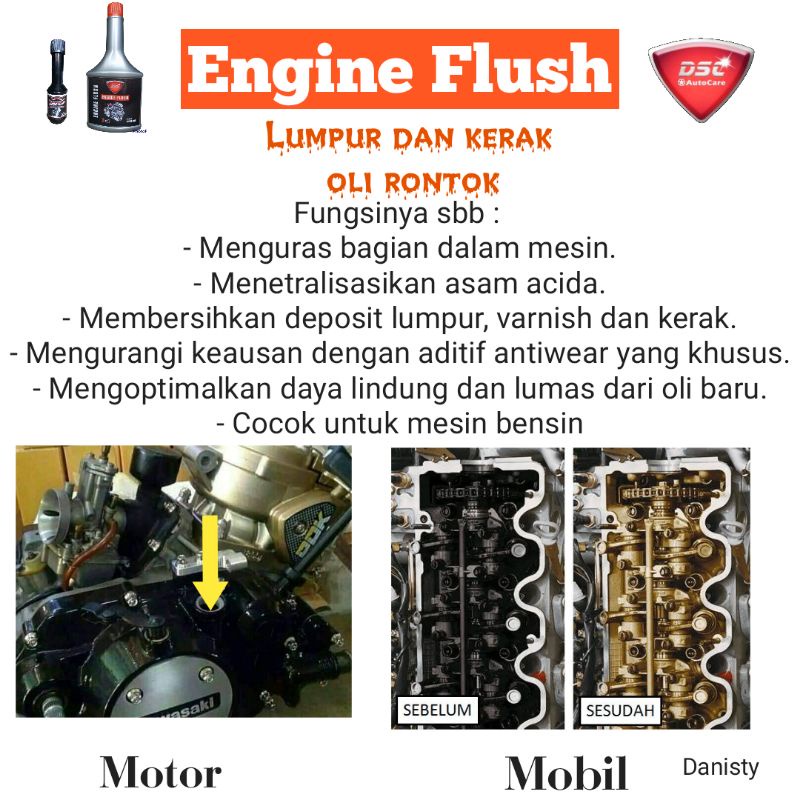 Pembersih kerak oli mesin mobil dan motor/lumpur oli/pembersih mesin/engine flush DsC